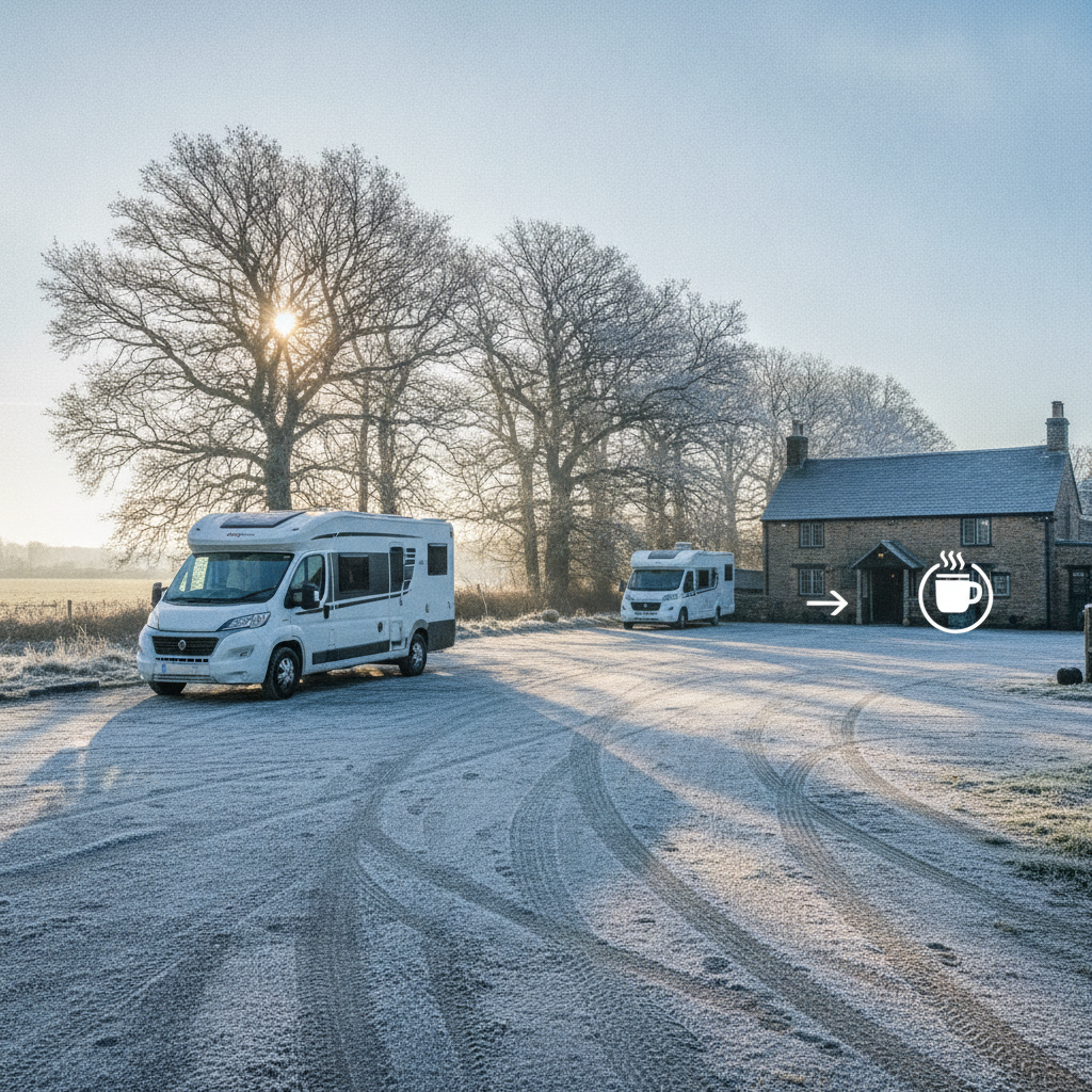 Which motorhome stopovers stay open in winter and how do I prepare?