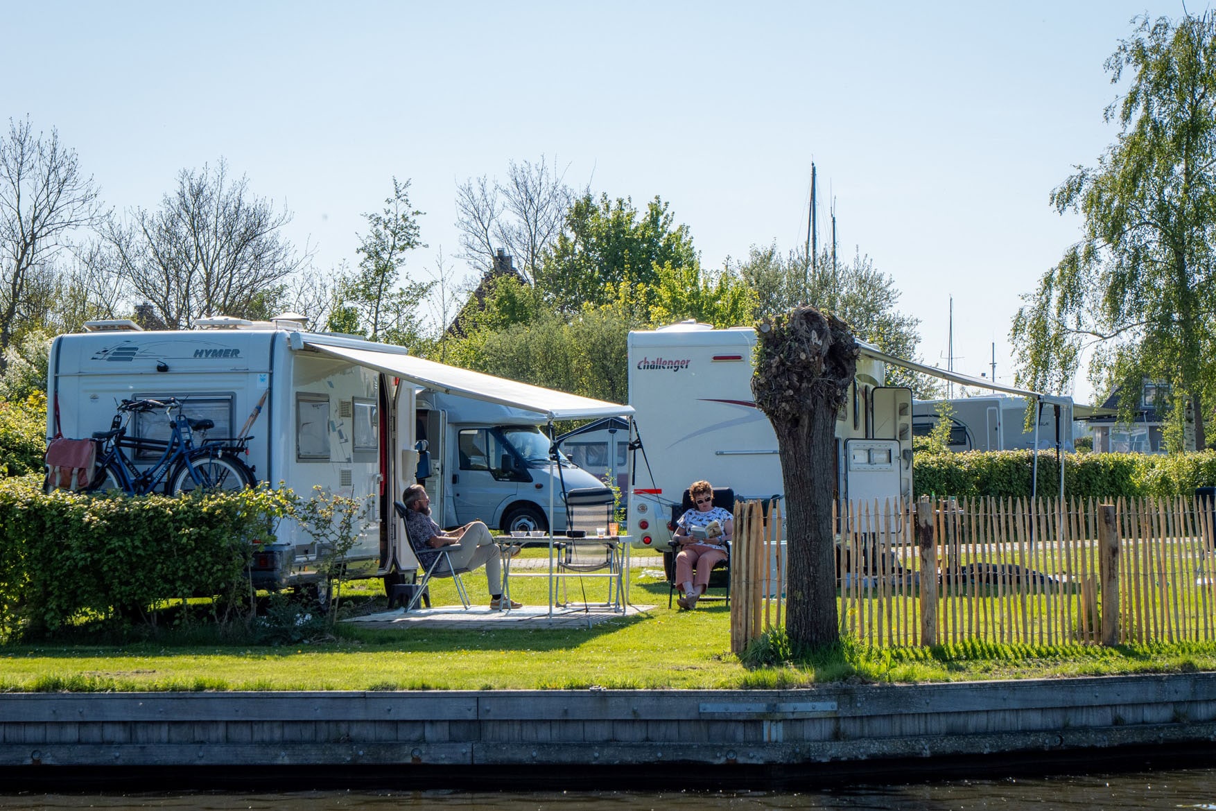 Aquacamping De Rakken, Campsite in Woudsend, Friesland